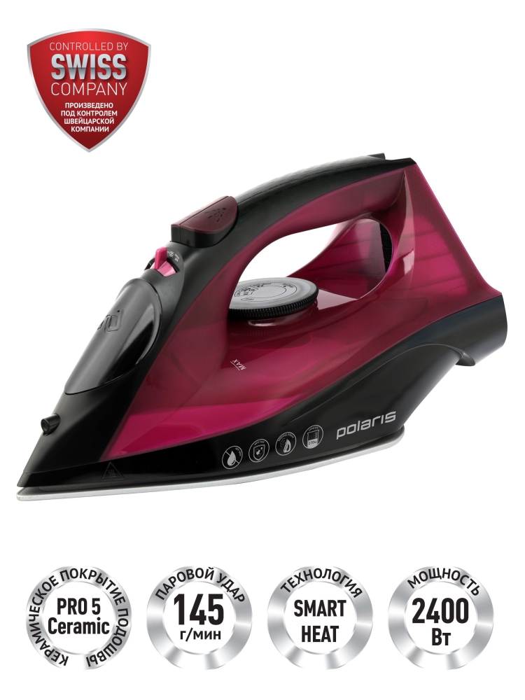 Утюг Polaris PIR 2430K Brilliant Collection, красный
