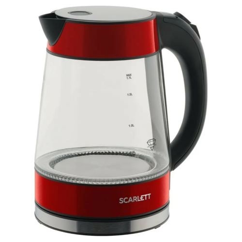 Чайник электрический Scarlett SC-EK27G79 красный, 2200 Вт, 1.7 л