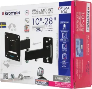  Kromax OPTIMA-104 black, 10-28, max 25 , , VESA 100x100 