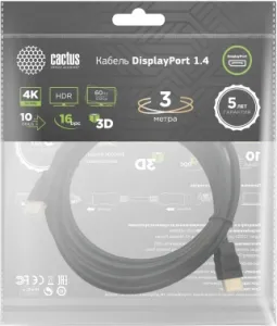  - Cactus CS-DP-DP-1.4-3 DisplayPort (m)/DisplayPort (m) 3. .. 