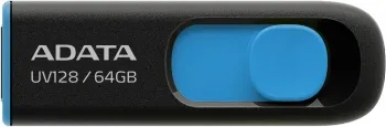    ADATA Flash Drive 64Gb UV128 AUV128-64G-RBE {USB3.0, BLACK/BLUE}