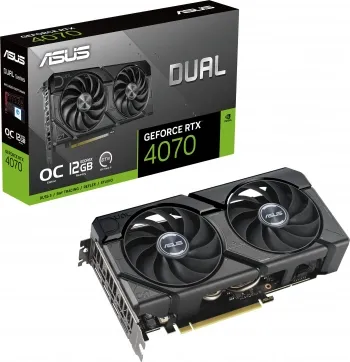  Asus DUAL-RTX4070-O12G-EVO RTX4070 12Gb 192bit GDDR6X 2520/21000 HDMIx1 DPx3 HDCP Ret 90Y