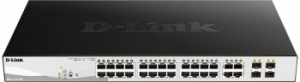  D-Link DGS-1210-28P/FL1A, L2 Managed Switch with 24 10/100/1000Base-T ports and 4 100/100