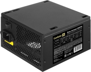   Exegate EX260644RUS-S 650PPE, ATX, SC, black, APFC, 12cm, 24p+4p, PCI-E, 5*SATA, 3*IDE,