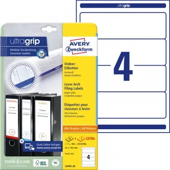  Avery Zweckform L4761-25 A4 61x192 4  /80/2/25./ . 