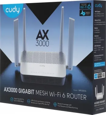   Cudy WR3000S AX3000 10/100/1000BASE-TX