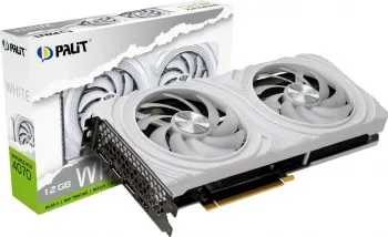  Palit PCI-E 4.0 RTX4070 DUAL WHITE NVIDIA GeForce RTX 4070 12Gb 192bit GDDR6X 1920/21000 
