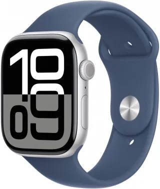  Apple Watch S10 46mm Silver  Aluminium Case/Denim SB M/L MWWM3ZP/A A2999 195949572401
