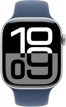  Apple Watch S10 46mm Silver  Aluminium Case/Denim SB M/L MWWM3ZP/A A2999 195949572401
