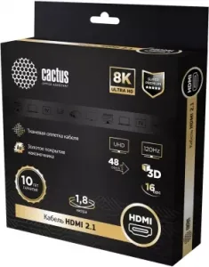  - Cactus CS-HDMI.2.1-1.8 HDMI (m)/HDMI (m) 1.8.   
