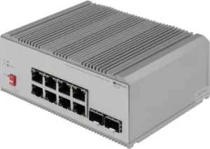  Unmanaged Industrial Switch 8x1000Base-T PoE, 2x1000Base-X SFP, PoE Budget 185W, Surge 4K