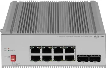  Unmanaged Industrial Switch 8x1000Base-T PoE, 2x1000Base-X SFP, PoE Budget 185W, Surge 4K