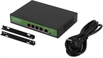  Digma DSP204G-1G-T80 (L2) 5x1/ 4PoE 4PoE+ 1PoE++ 80W 