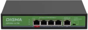  Digma DSP204G-1G-T80 (L2) 5x1/ 4PoE 4PoE+ 1PoE++ 80W 