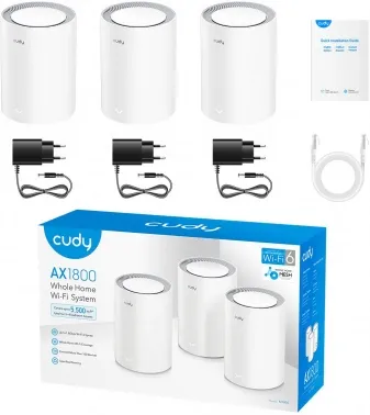  Mesh  Cudy M1800(3-Pack) AX1800 10/100/1000BASE-TX  (.:3)