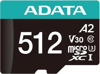   MICRO SDXC 512GB W/AD. AUSDX512GUI3V30SA2-RA1 ADATA