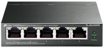  TP-Link 5-Port Gigabit Easy Smart Switch with 4-Port PoE+