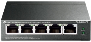  TP-Link 5-Port Gigabit Easy Smart Switch with 4-Port PoE+