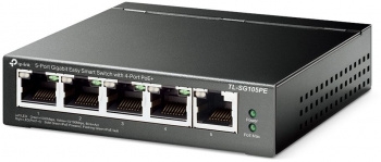  TP-Link 5-Port Gigabit Easy Smart Switch with 4-Port PoE+