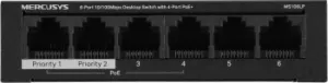  Mercusys MS106LP  6  10/100 / (4  PoE+)