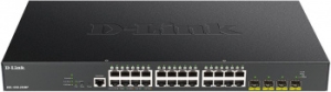  D-Link DGS-1250-28XMP/A1A, L2 Smart Switch with 24 10/100/1000Base-T ports and 4 10GBase-