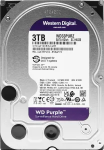   WD 3TB WD33PURZ SATA-III Surveillance Purple (5400rpm) 256Mb 3.5