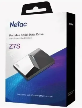    SSD External Netac 2.0Tb Z7S <NT01Z7S-002T-32BK> (USB3.2, up to 550/480MBs, 896