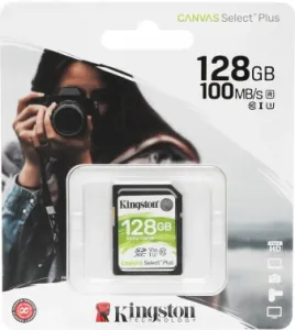   SDHC 128Gb Class10 Kingston , Canvas Select 100R CL10 UHS-I