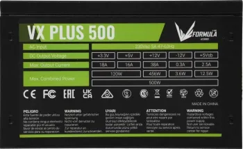   Formula ATX 500W AC VX PLUS (20+4pin) 120mm fan 3xSATA RTL