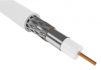 Кабель коаксиальный RG59 CCS 75Ом FPE PVC бел. (100м) GENERICA ITK CC1-R5F1-111-100-G