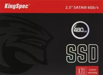  SSD 2.5 KingSpec 480Gb P4 Series <P4-480> (SATA3, up to 570/540MBs, 3D NAND, 100TBW)
