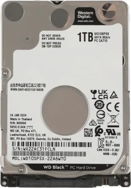   WD 1Tb 7200rpm SATA-III  WD10SPSX Black 64Mb 2.5