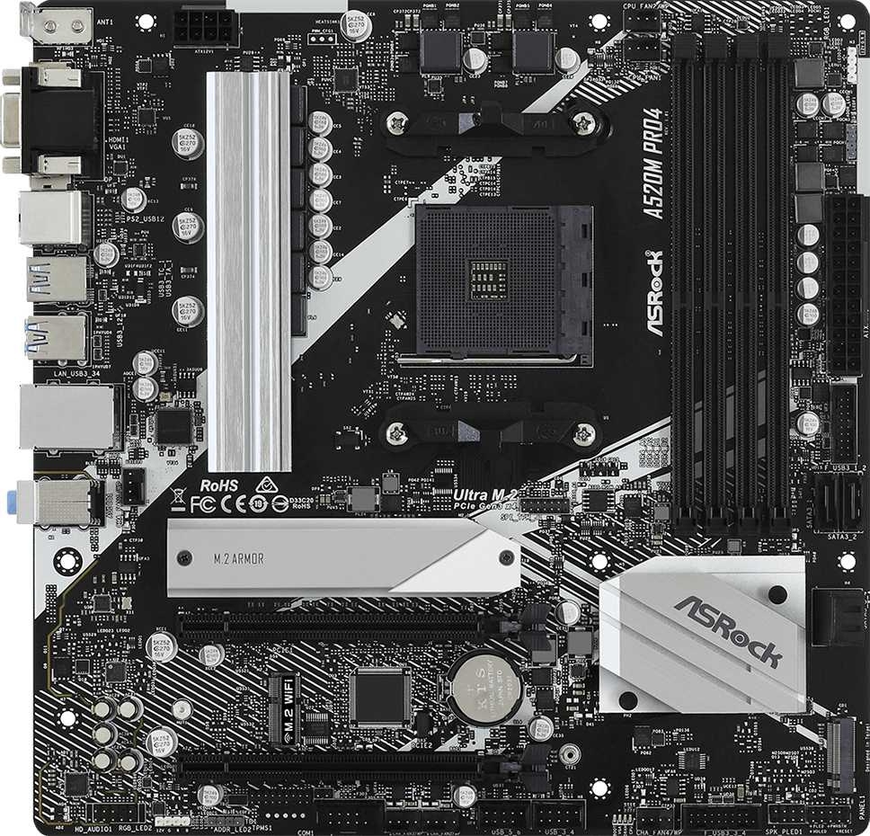   Asrock A520M PRO4 Socket AM4