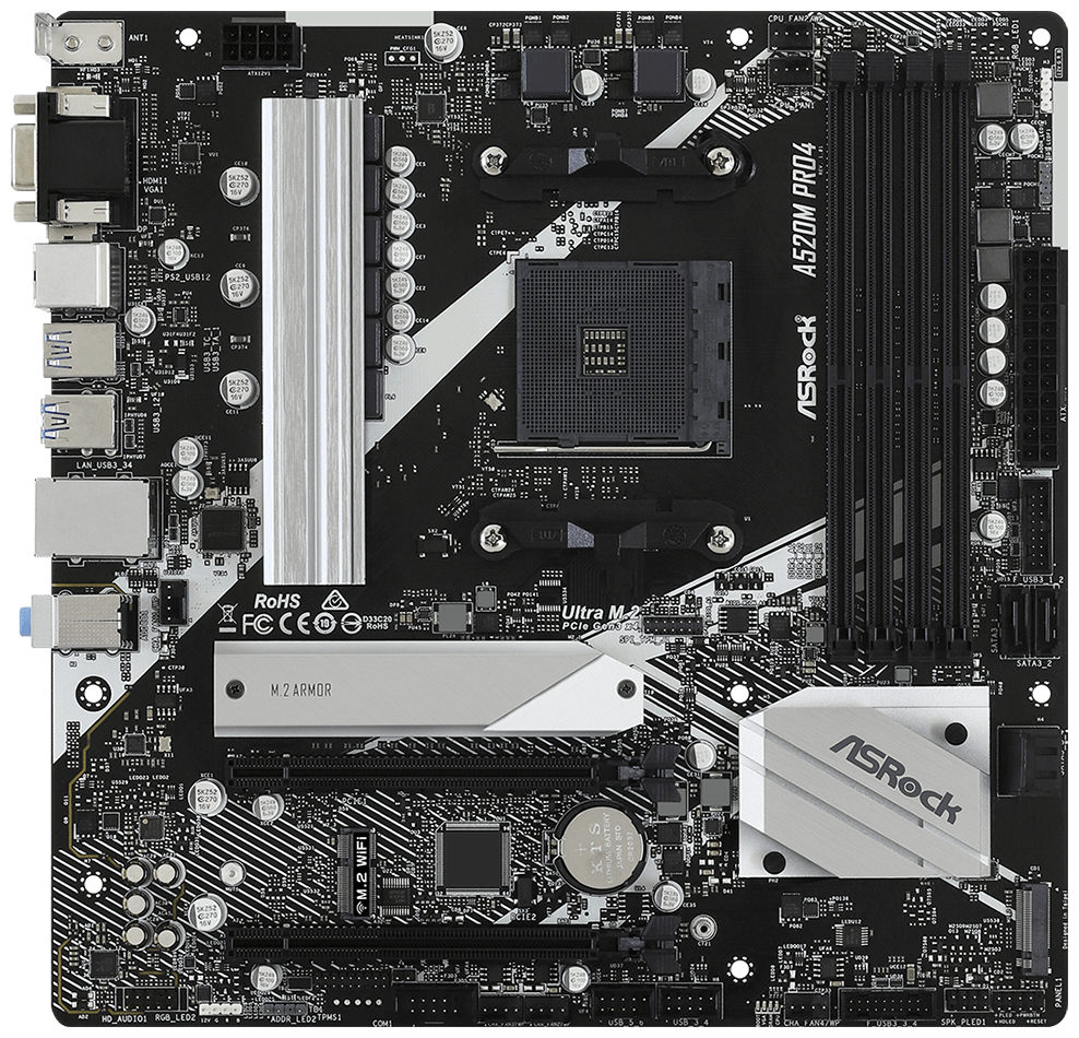   Asrock A520M PRO4 Socket AM4