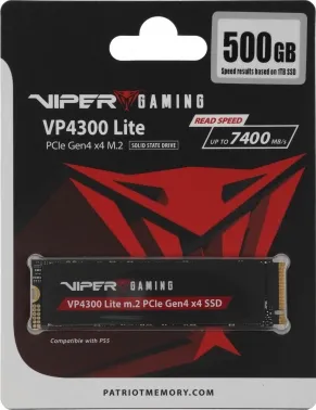  SSD Patriot PCIe 4.0 x4 500GB VP4300L500GM28H Viper VP4300 Lite M.2 2280