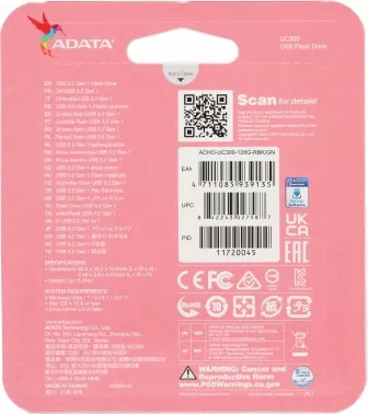   A-Data 128Gb Type-C UC300 ACHO-UC300-128G-RBK/GN USB3.2 /