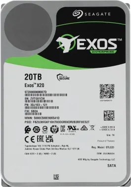   SEAGATE HDD Server Exos X20 HDD 512E/4KN ( 3.5'/ 20TB/ SATA 6Gb/s / 7200rpm)