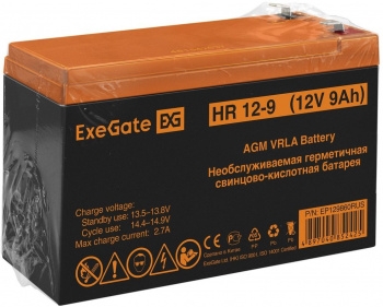  ExeGate EP129860RUS HR 12-9/EXG1290 (12V 9Ah 1234W),  F2