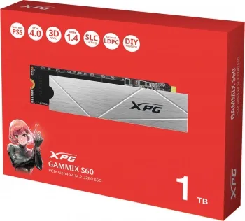   SSD ADATA M.2 2280 1TB XPG GAMMIX S60 PCIe Gen4x4 with NVMe, 5000/3200, MTB