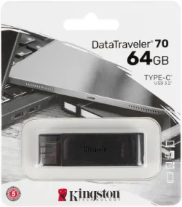   Kingston 64Gb DataTraveler DT70 <DT70/64GB>, USB-C 3.2 Gen 1