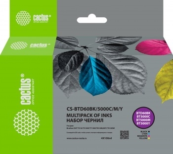  Cactus CS-BTD60BK/5000M/C/Y ///  4x100  Brother DCP-T3