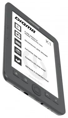   Digma K1 6 E-ink HD Pearl 758x1024 600MHz 128Mb/4Gb/SD/microSDHC -