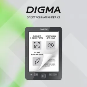  Digma K1 6 E-ink HD Pearl 758x1024 600MHz 128Mb/4Gb/SD/microSDHC -