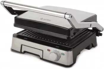 Гриль-пресс Vitek VT-8450 (MC) серебро/черный