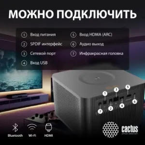  Cactus CS-M1.SG DLP 9600Lm (1920x1080) 200000:1  :20000 1xUSB typeA 1xHDMI 