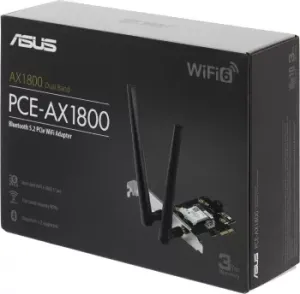   ASUS PCE-AX1800 WIFI 802.11ax, 2402 + 574Mbps PCI-E Adapter, 2 ; 90IG07A0-MO