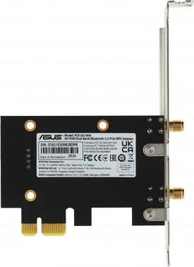   ASUS PCE-AX1800 WIFI 802.11ax, 2402 + 574Mbps PCI-E Adapter, 2 ; 90IG07A0-MO