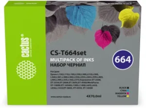  Cactus CS-T664set 664 ///  4x70  Epson L130,L110,L100,