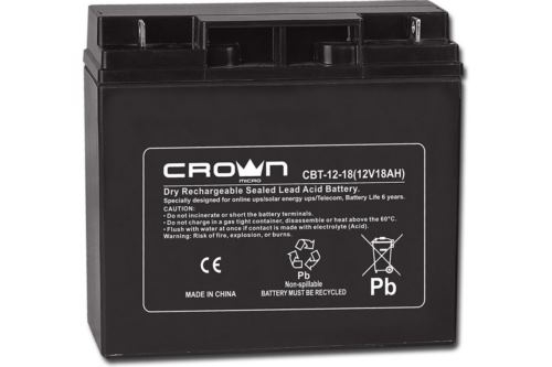 Аккумулятор CROWN CBT-12-18