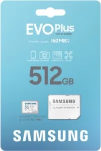   microSDXC 512GB Samsung MB-MC512SA/EU EVO Plus + adapter